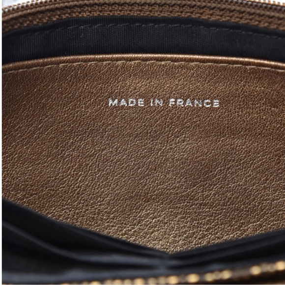 This is an authentic CHANEL metallic caviar half moon wallet on chain in bronze. - Picture 5 of 7